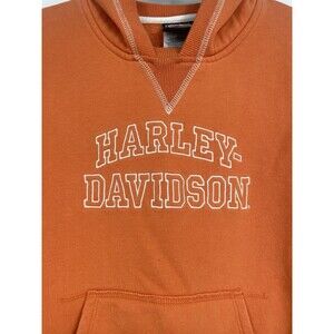 Harley Davidson Hoodie Women’s Small Orange Orlando Florida Pullover Sweatshirt